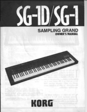 Korg SG-1 Owner's Manual