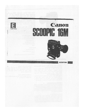 Canon SCOOPIC 16M Instructions Manual