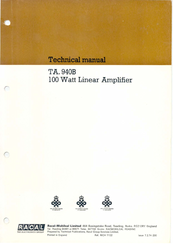 Racal Acoustics TA.940B Technical Manual