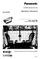 Panasonic NV-RS7B Operating Instructions Manual