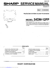 Sharp 54DM-12FP Service Manual