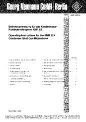 Georg Neymann KMR 82 i Operating Instructions Manual