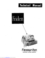 Friden Flexowriter Technical Manual