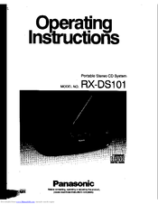 Panasonic RX-DS101 Operating Instructions Manual