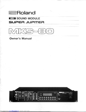 Roland MKS-80 Owner's Manual