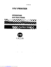 Minolta 5500 Operating Instructions Manual