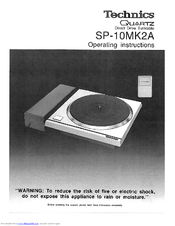 Technics SP-10MK2A Operating Instructions Manual