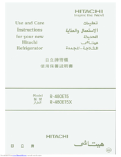 Hitachi R-480ET5 Use And Care Instruction