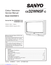 Sanyo CE32WN5F-C Service Manual
