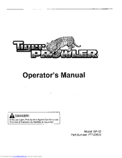 Tiger Prowler SP-52 Operator's Manual