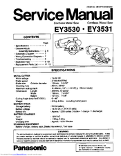 Panasonic EY3530 - CORDLESS METAL SAW Service Manual