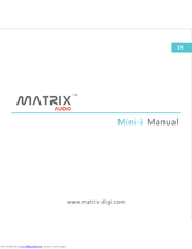 Matrix Audio Mini-i Manual