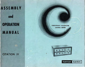 Harman Kardon CITATION IV Assembly And Operation Manual