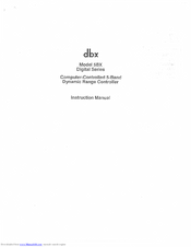 dbx 5BX Instruction Manual