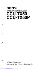 Sony CCU-TX50 Service Manual