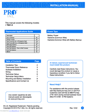 Pro 1 IAQ T621-2 Installation Manual