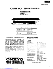 Onkyo T-22 Service Manual