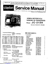 Clarion JC-213H Service Manual