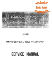 Ranger RCI-2900 Service Manual