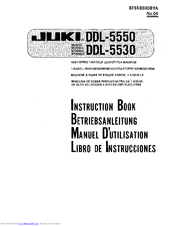 JUKI DDL-5530 Instruction Book