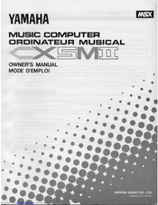 Yamaha CX5MII Owner's Manual