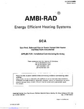 Ambi-Rad SCA125 Instruction Document