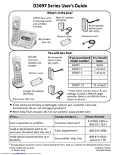 Uniden D3097 Series User Manual