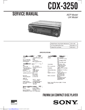 Sony CDX-4280 Service Manual