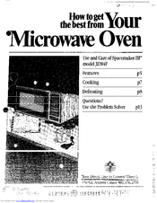 GE Spacemaker-3 JEM4F Use And Care Manual