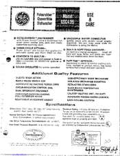 Ge Potscrubber GSC436 Use & Care Manual