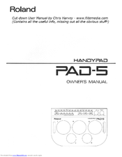 Roland PAD-5 Owner's Manual
