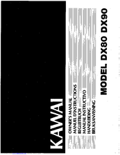 Kawai DX80 Owner's Manual