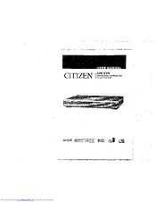 Citizen C801DVR User Manual