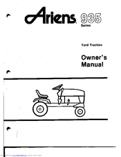 Ariens 935 Series Owner's Manual