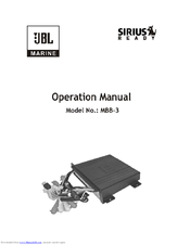 JBL MBB-3 Operation Manual