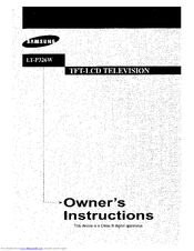 Samsung LT-P326W Owner's Instructions Manual