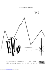 Eico 730 Instruction Manual