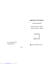 Tatung B/W Video Monitor TBM-1503 Operating Instructions Manual