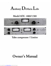 ADL 1500 Owner's Manual
