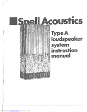 Snell Type A Instruction Manual
