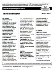 North American Tool 7953 Operating Instructions Manual
