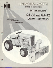 International QA-36 Operator's Manual