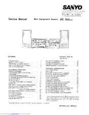 Sanyo DC D60 Service Manual