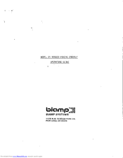 Biamp 1221 Operating Manual