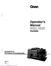 Onan Emerald Plus BGE Series Operator's Manual