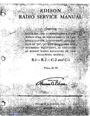 Edison C-2 Service Repair Documentation