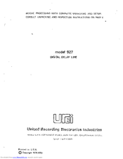 Universal Audio 927 User Manual