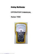 Kaise 7050 Operator's Manual