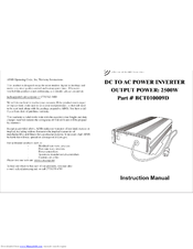 AIMS BCT010009D Instruction Manual