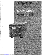 Kenwood TV-502 Operating Manual